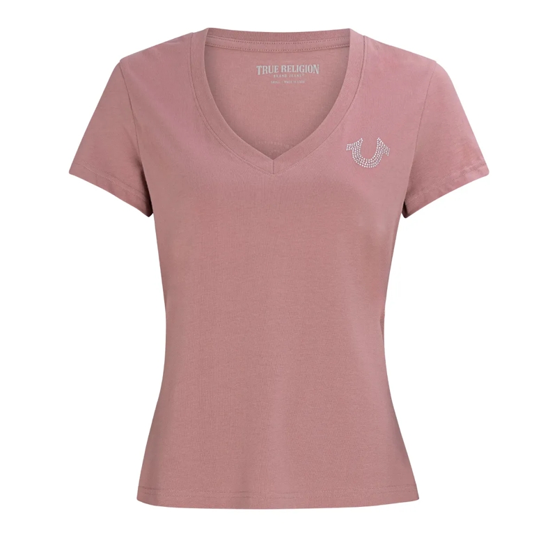 True Religion T-Shirt T-Shirt BUDDHA CRYSTAL altrosa