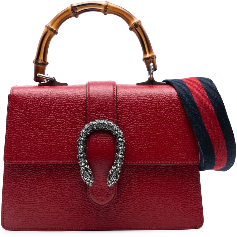 Gucci Sac à bandoulière Medium Bamboo Dionysus Web Satchel rot