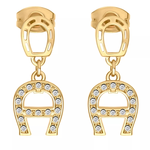 AIGNER Earring A Logo & Horseshoe With Crystals gold Ohrhänger