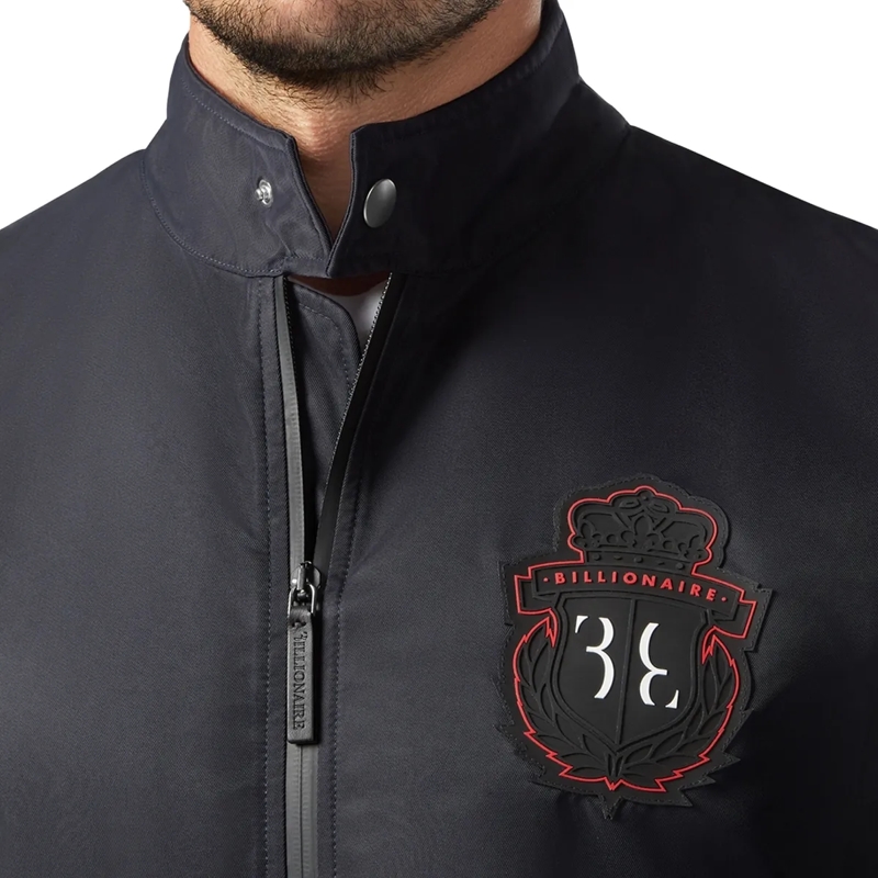 BILLIONAIRE Lederjacke Jacke Crest dunkel-blau(Image 4)