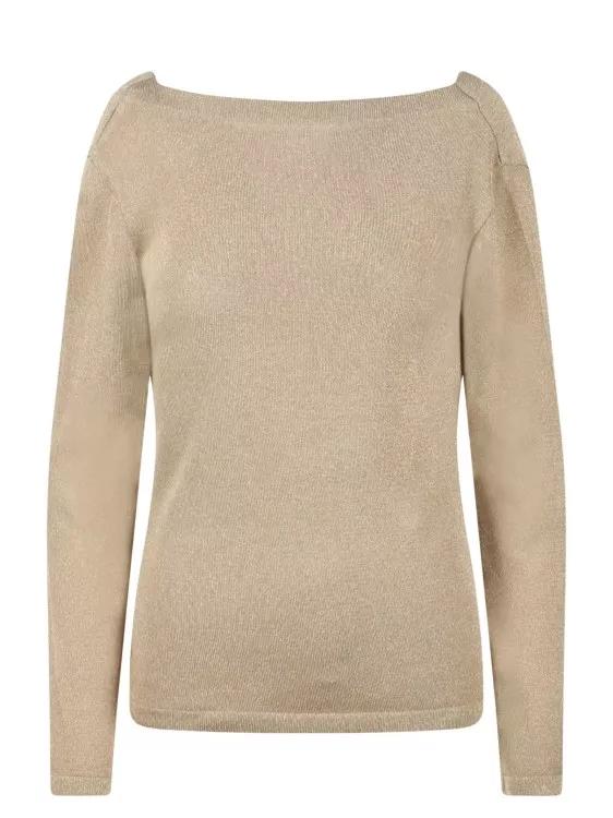 Alberta Ferretti - Gold Lamé Sweater - Größe 44 - gold