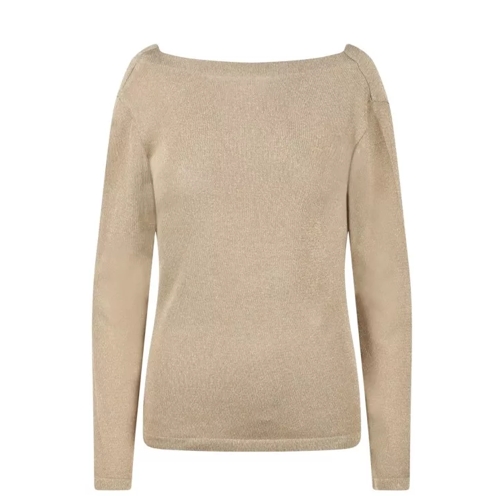 Alberta Ferretti Gold Lamé Sweater Gold 