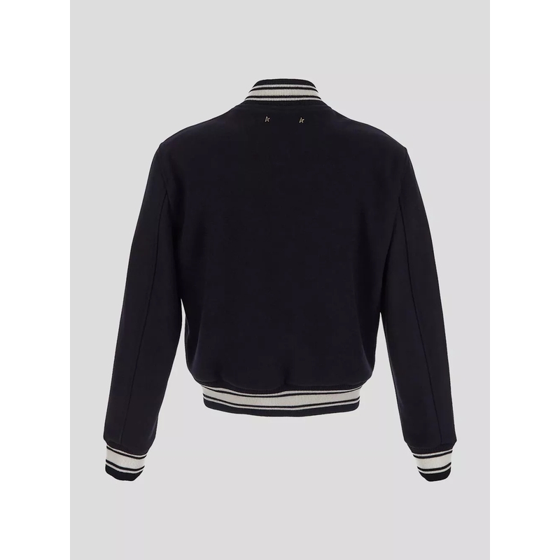 Golden Goose Bomberjacke Wool Blend Bomber Jacket Blue(Image 4)