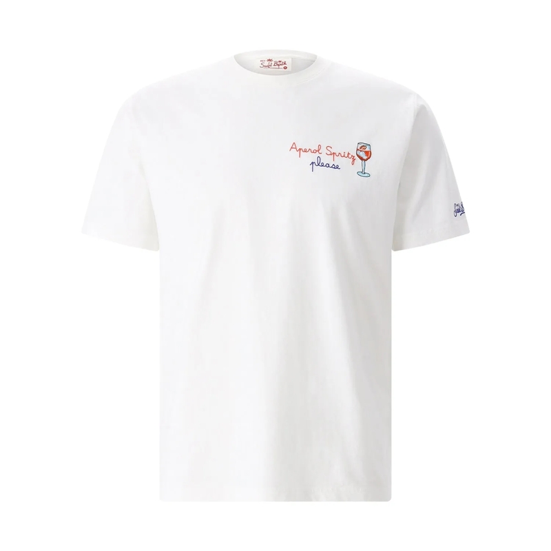 Mc2 Saint Barth T-Shirt T-Shirt Portofino mit Stickerei weiß