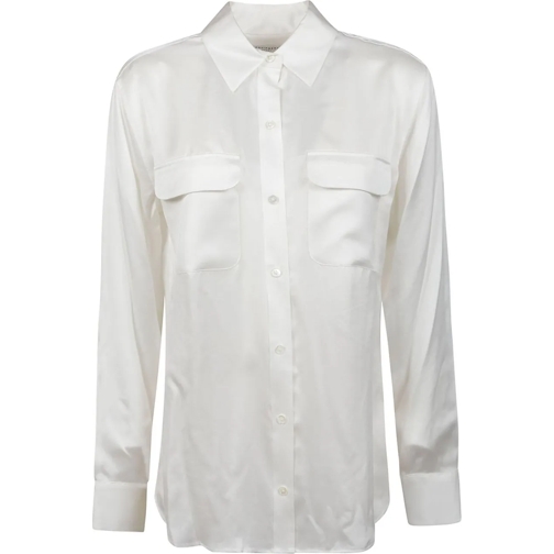 Equipment Blusen Signature Long Sleeve Shirt White weiß