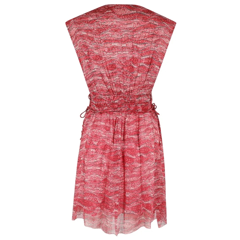 Etoile Isabel Marant Minikleid Sleeveless V-Neck Dress With Adjustable Side Draws Pink(Image 2)