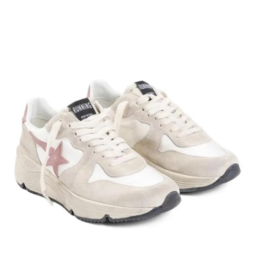 Golden Goose Seedpearl Beige Suede Cow Leather Running Sneakers Neutrals sneaker basse