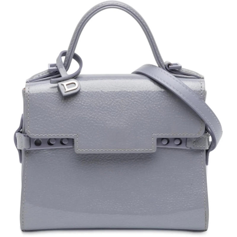 Delvaux Schultertasche Micro Patent Tempete Satchel lila
