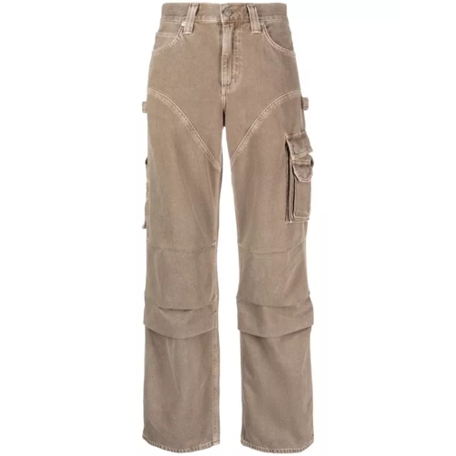 Agolde  Almod Beige Wide Leg Jeans Brown