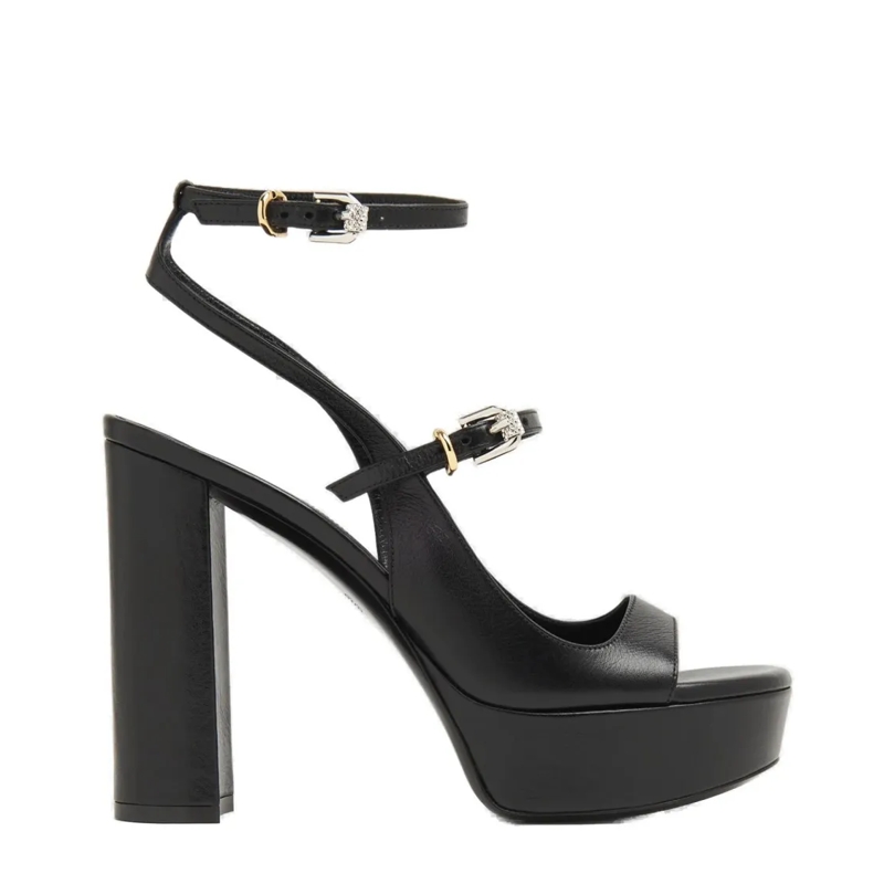 Givenchy Sandalen High Block Heel Leather Sandals Black