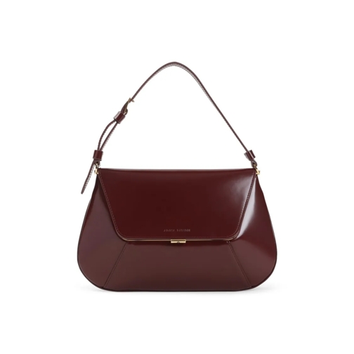 Amina Muaddi Schultertasche Bordaeux Leather Shoulder Bag Burgundy