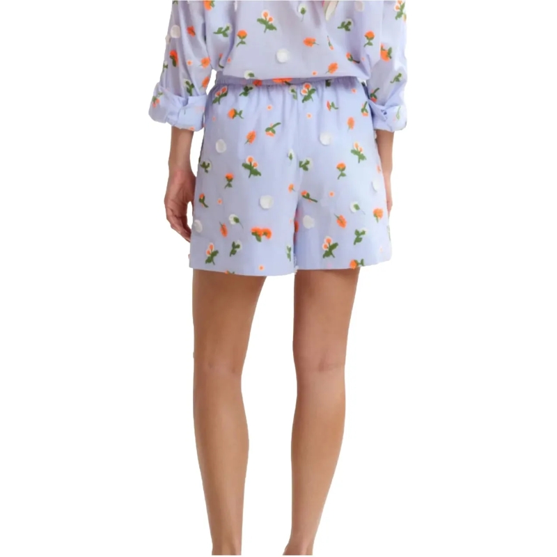 Essentiel Antwerp  Essentiel Antwerp Embroidered Mini Shorts Shorts L blau(Image 3)