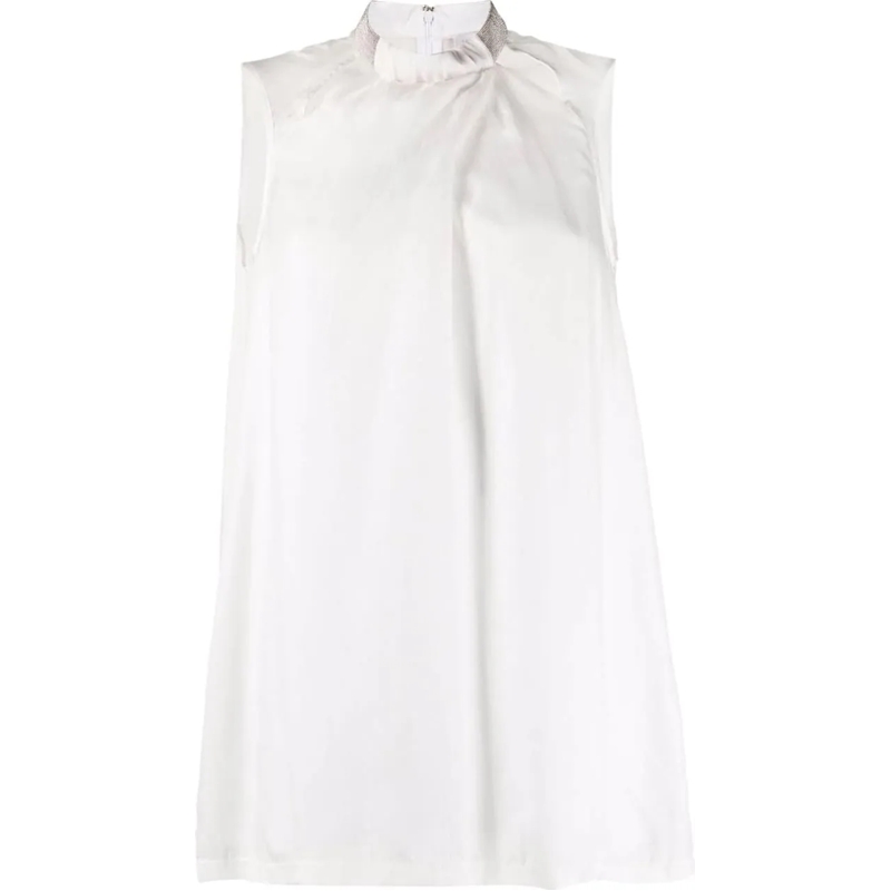 Fabiana Filippi  Lightweight White Sleeveless Top White