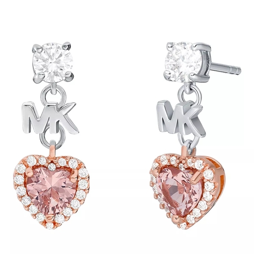 Michael Kors Heart Drop Earrings Rose Gold, Silver Pendant d'oreille