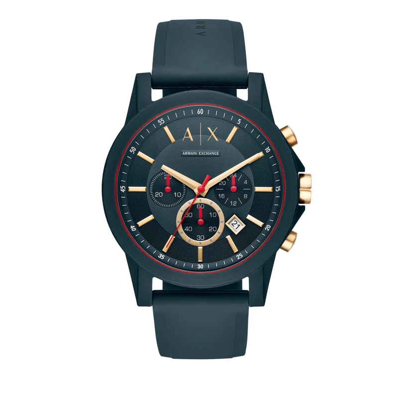 Armani Exchange Automatikuhr Chronograph Silicone Watch blue