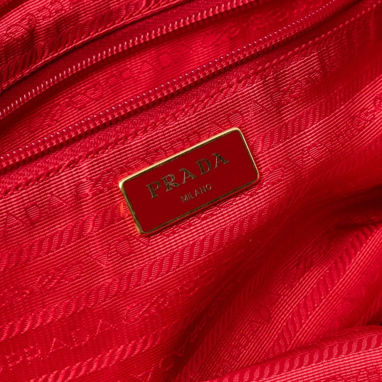 Thumbnail - Prada Hobo Bags - Tessuto Satchel - Gr. unisize - in Rot - für Damen