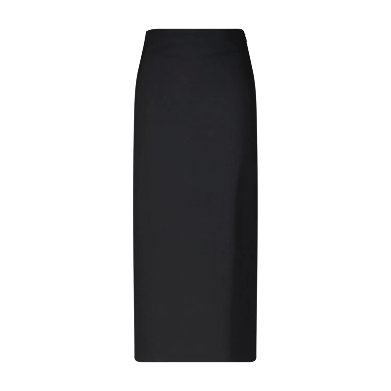 LouLou Jupe midi Midirock Samos mit Schlitz Schwarz