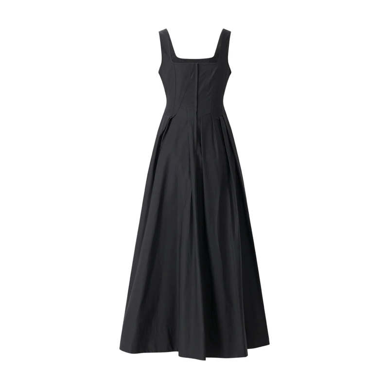 Sportmax Maxikleid Maxikleid Giro aus Baumwolle schwarz(Image 2)