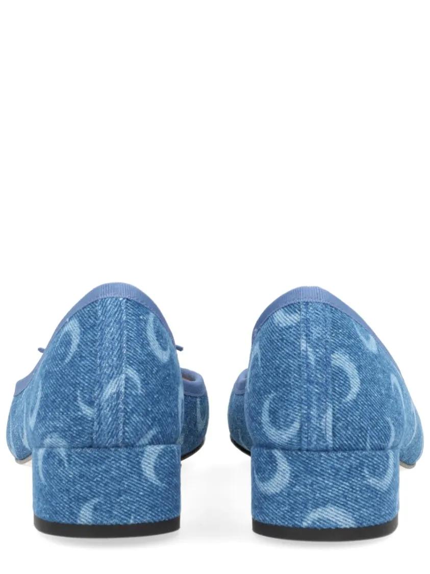 Thumbnail - Marine Serre Hohe Schuhe - "Camille" Ballerina - Gr. 38 (EU) - in Blau - für Damen