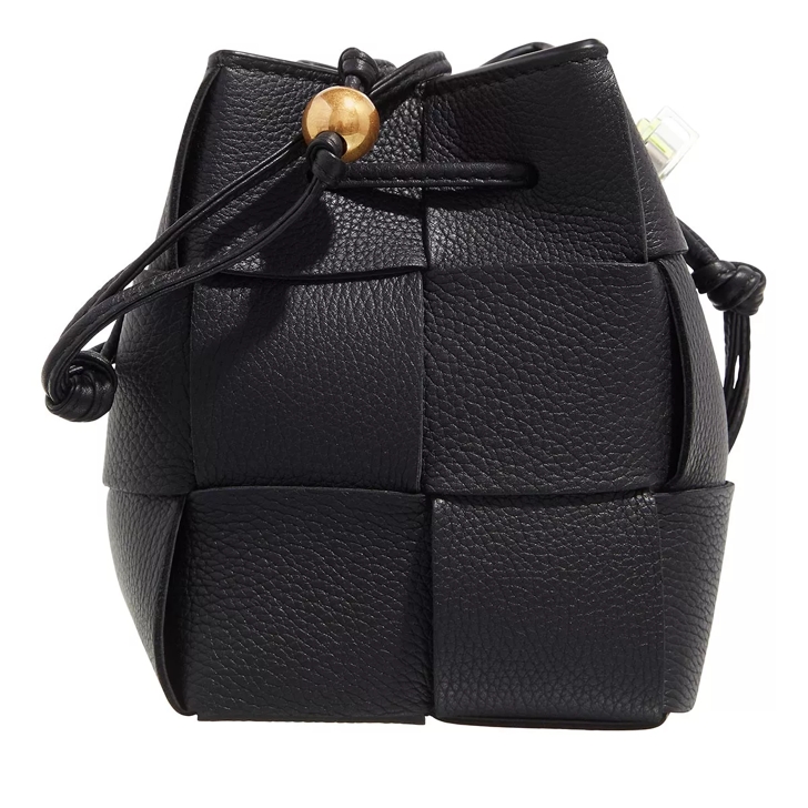 Bottega Veneta Mini Cassette Bag Black Bucket Bag