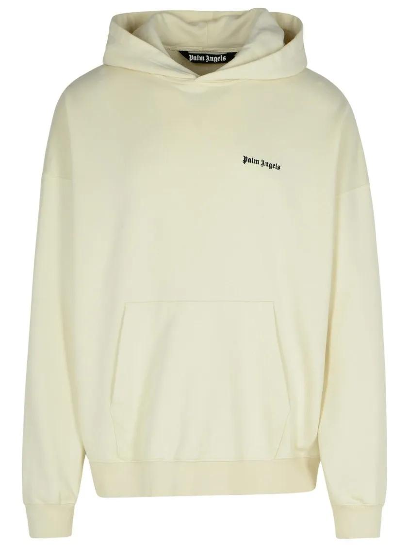 Palm Angels - Cream Cotton Sweatshirt - Größe M -