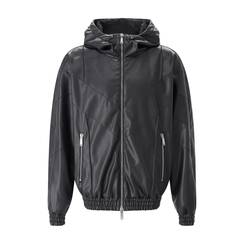 Dsquared2 Veste de transition Jacke aus Kunstleder schwarz