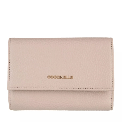 Coccinelle Wallet Grainy Leather  Powder Pink Flap Wallet