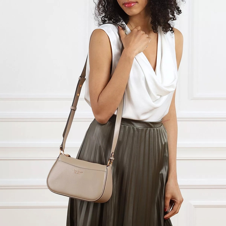 kate spade new york Bleeker Leather Tote Bag, Timeless Taupe at John Lewis  & Partners