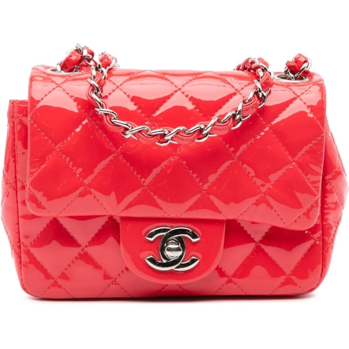 Chanel Fourre-tout 2016-2017 Mini Square Classic Patent Single Flap rot (Image 2)