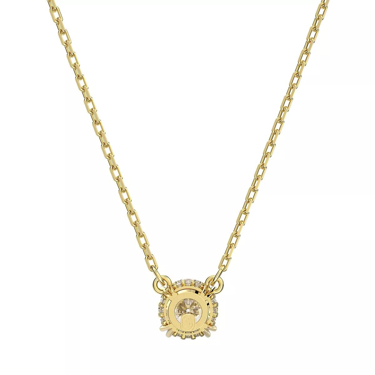 Thumbnail - Swarovski Halskette - Constella Necklace Round cut Gold-tone plated - Gr. unisize - in Weiß - für Damen