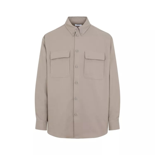 Off-White Beige Military Over Shirt Grey 