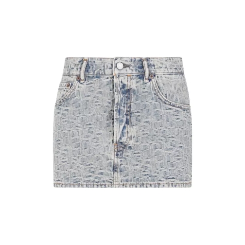 Acne Studios Blue Cotton Skirt Blue 