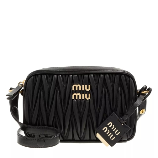 Miu Miu Matelasse Crossbody Leather Black Camera Bag