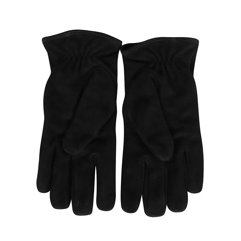 Lardini Gants Suede/Cashmere Blend Gloves Black