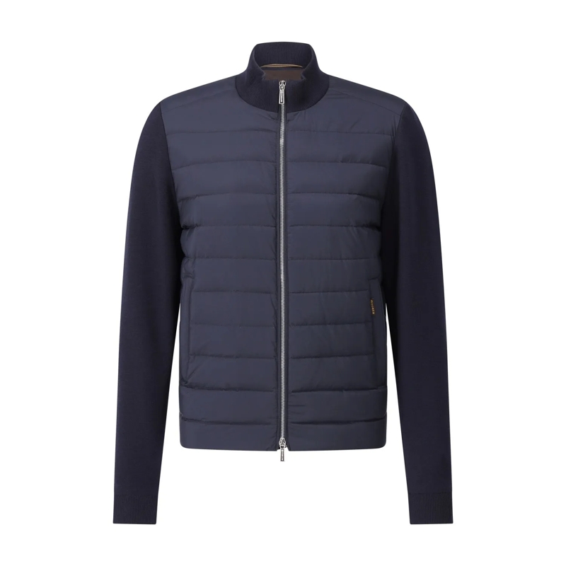 Moorer  Strickjacke Duncan mit Daunenstepp Dunkelblau