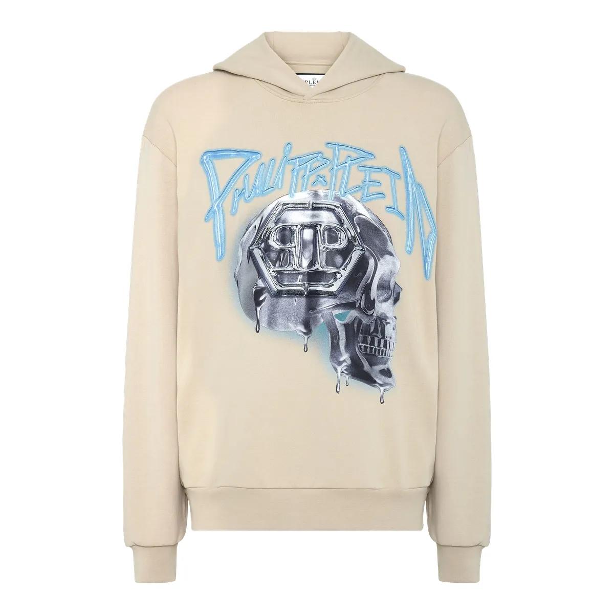 Thumbnail - Philipp Plein - Hoodie Skull - Größe XL - beige