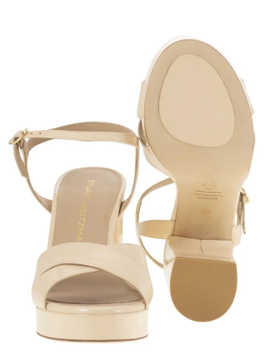 Thumbnail - Stuart Weitzman Sandalen - Dayna - Leather Platform Sandal - Gr. 39 (EU) - in Beige - für Damen