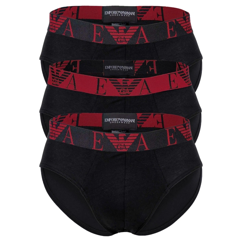 Emporio Armani  Bold Monogram 3er Pack schwarz