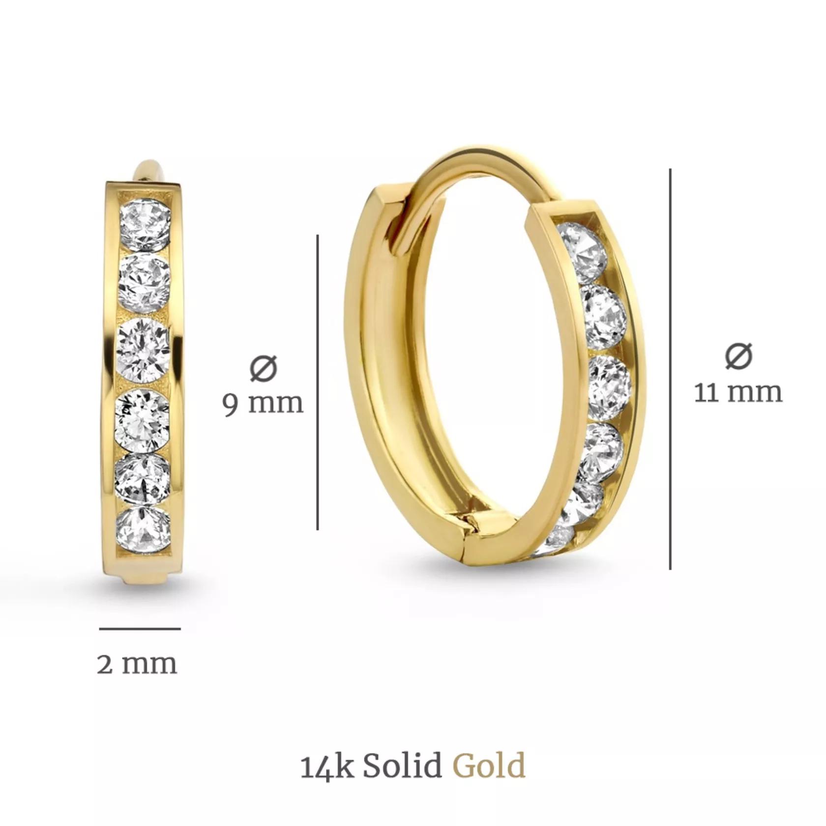 Thumbnail - Isabel Bernard Ohrringe - Le Marais Tiphaine 14 Karat Hoop Earrings With Zir - Gr. unisize - in Gold - für Damen