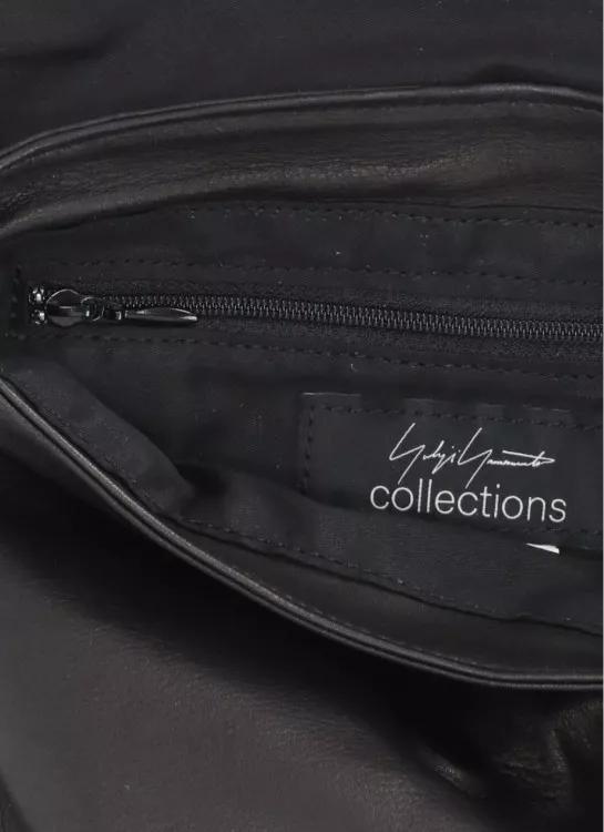 Yohji Yamamoto Shoppers Leather Shoulder Bag in zwart