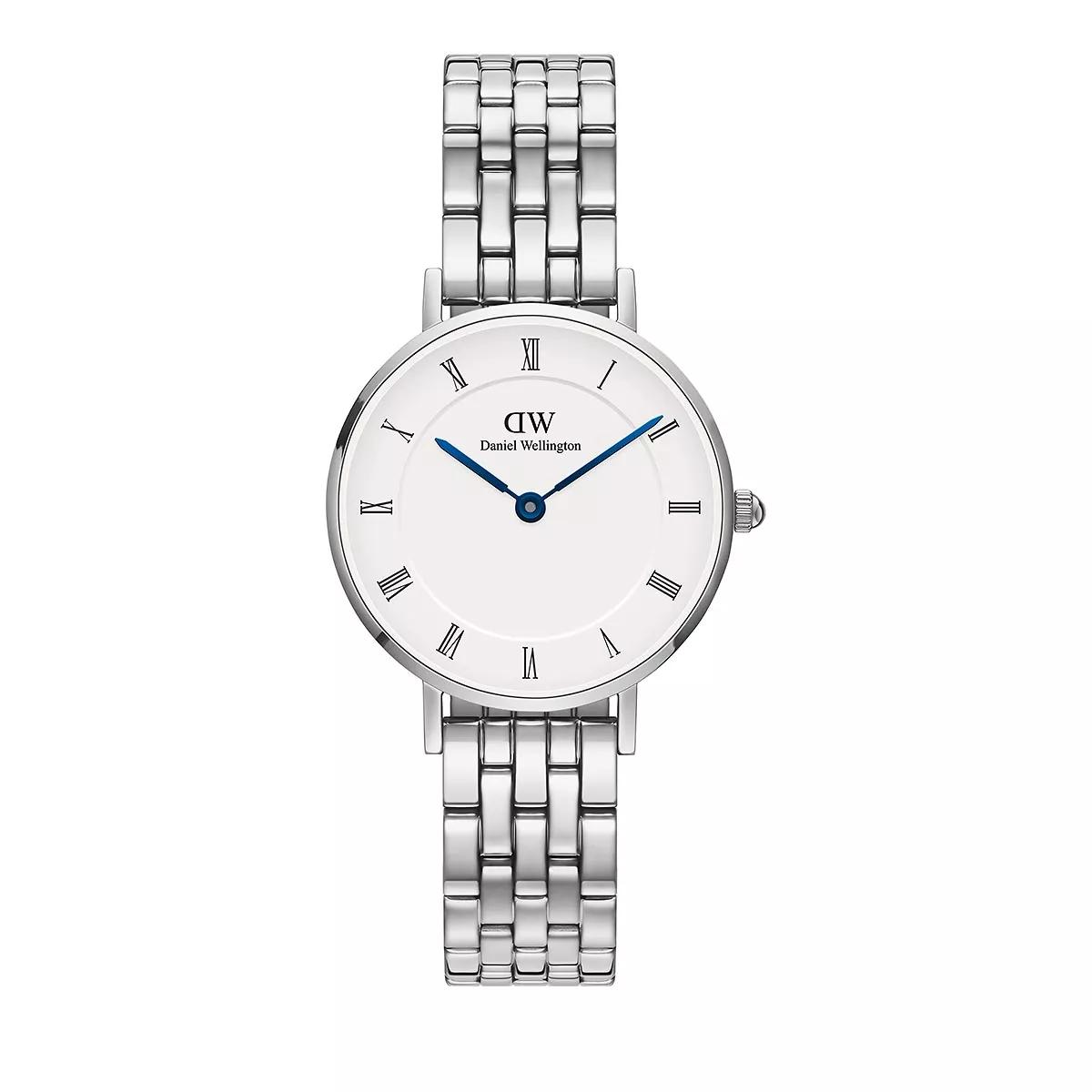 Daniel Wellington Uhr - Watch DW PETITE Roman Numerals 28 5-LINK S White - Gr. unisize - in Silber - für Damen