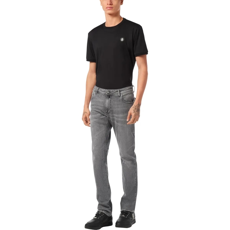 BILLIONAIRE Jeans mit geradem Bein Supergerader Schnitt grau(Image 3)