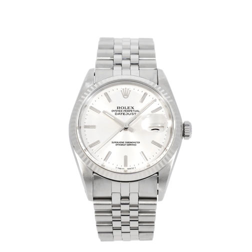 Rolex Automatikuhr Datejust Silber