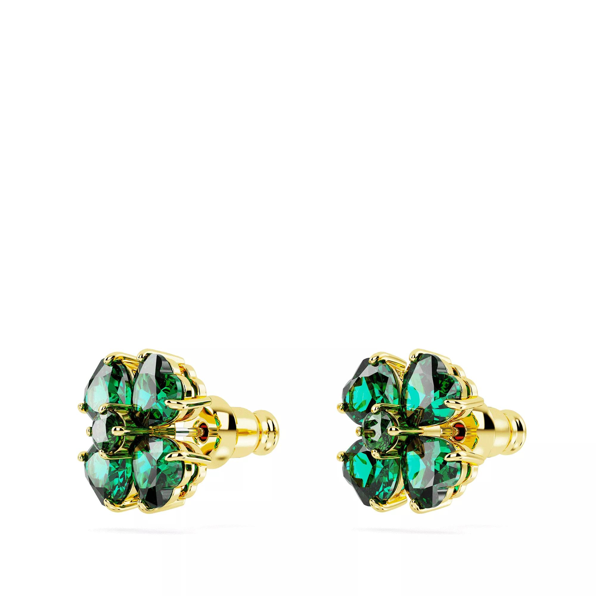 Green stud earrings discount