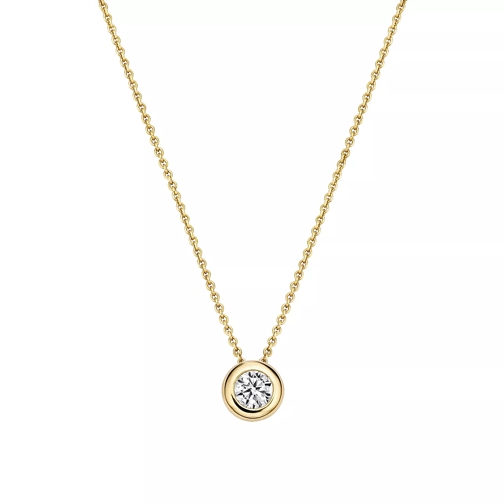 Blush Kurze Halskette Necklace 3052YZI - Gold (14k) with Zirconia Yellow Gold