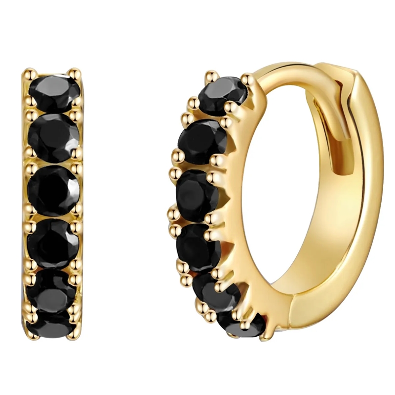 Glanzstücke München Ohrhänger Sterling Silber Creolen Zirkonia gold