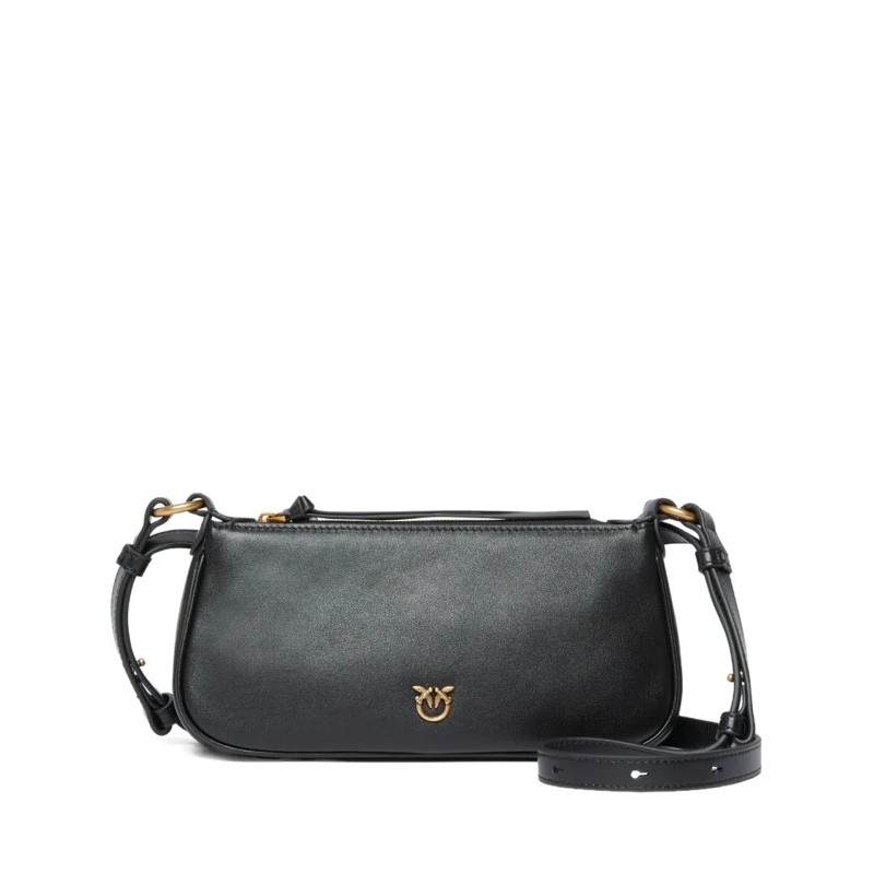 Pinko Sac à bandoulière Structured Handbag With Smooth Black Leather Finis Black