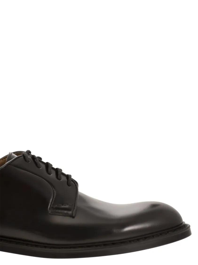 Thumbnail - Black Smooth Calfskin Derby Shoes - Gr. 41 (EU) - in Braun