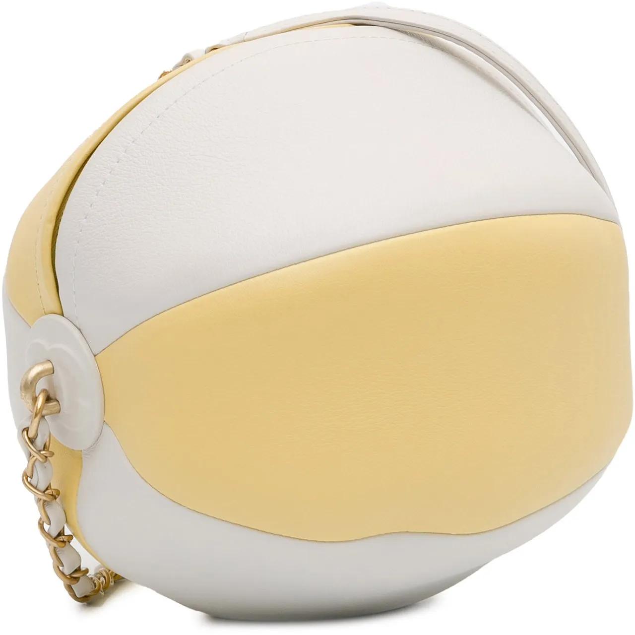 Chanel Hobo bags 2019 Calfskin Coco Beach Ball Bag in geel