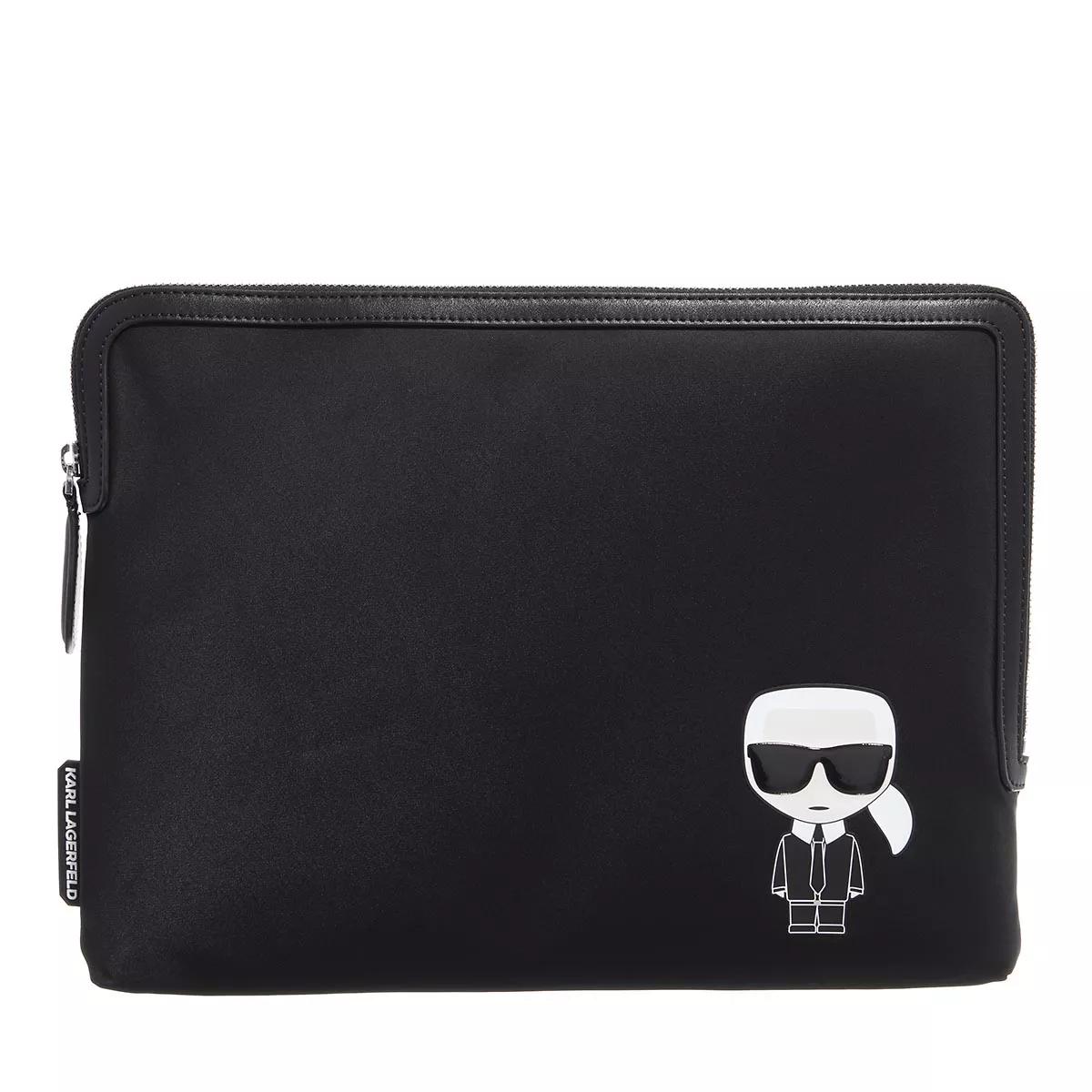 Men's K/IKONIK NYLON LAPTOP POUCH by KARL LAGERFELD